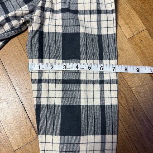 Eddie Bauer Black and White Flannel Shirt Long Sleeve Button Down Size Medium - Picture 9 of 9